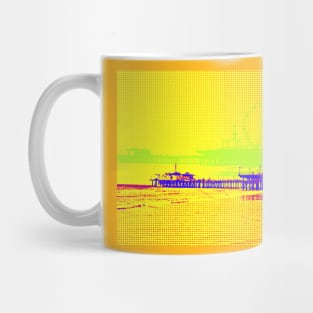 Yellow Pop Art Santa Monica Pier Mug